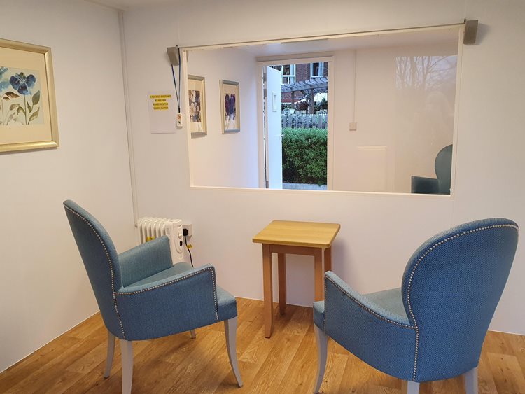 Dedicated, Covid-safe indoor visiting suite opens at Weald Heights care home